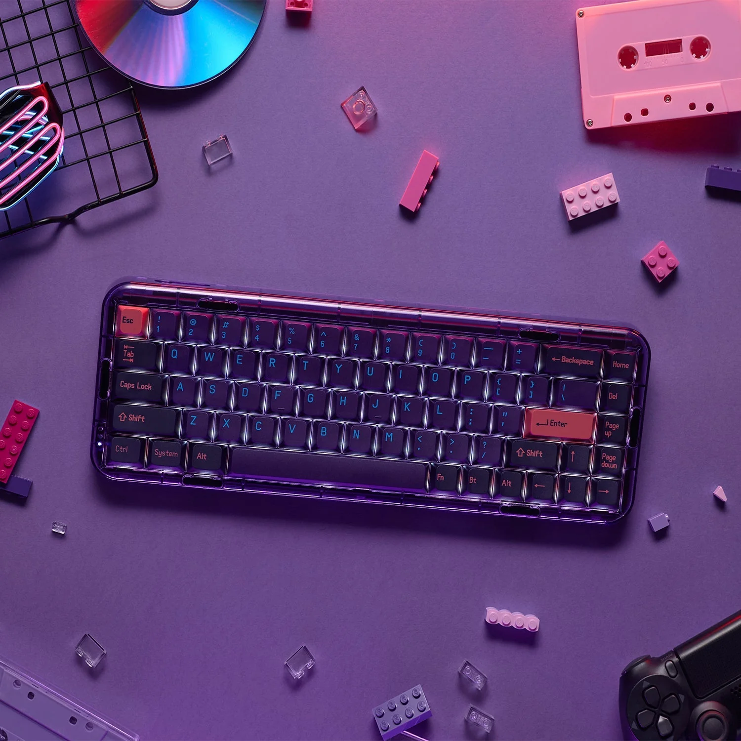 MOJO68 Mechanical Keyboard Neon - Image 4